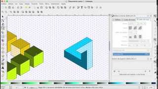 INKSCAPE 24  Figuras imposibles y perspectiva axonométrica isométrica [upl. by Araec913]