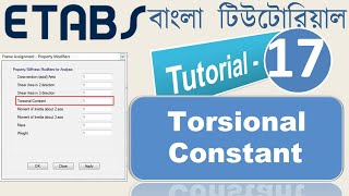 17 Property  Stiffness Modifier for Torsion  Torsional Constant  Civil Engineering Tips [upl. by Yacano]