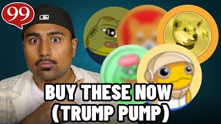 Top 5 Meme Coins to Buy Now Donald Trump Will Pump The Market [upl. by Daraj]