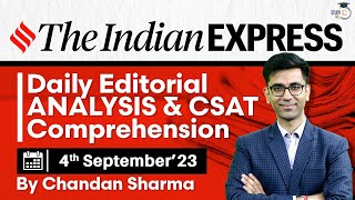 Indian Express Editorial Analysis by Chandan Sharma  4 September 2023  UPSC Current Affairs 2023 [upl. by Gora486]