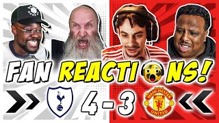 SPURS amp MAN UTD FANS REACTION TO TOTTENHAM 43 MAN UTD  CARABAO CUP FAN REACTIONS [upl. by Dinesh180]