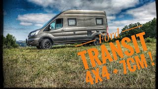 Présentation fourgon aménagé Ford Transit AWD  Rehausse  7 cm  4x4 Off road Camper [upl. by Haizek]