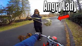 Angry Lady Vs Dirt Bike [upl. by Hanoj55]