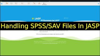 Data File Handling for SPSSSAVUnipark Files  Silent Statistics Tutorial in JASP [upl. by Asaph]