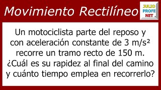 MOVIMIENTO RECTILÍNEO UNIFORMEMENTE ACELERADO  Problema 2 [upl. by Cianca]