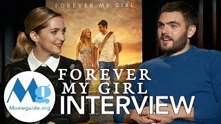 FOREVER MY GIRL Interview Jessica Rothe amp Alex Roe [upl. by Darbee]