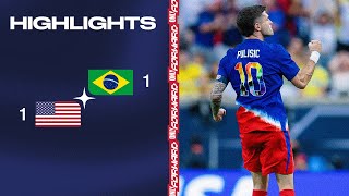 USMNT vs Brazil  Highlights  June 12 2024 [upl. by Rednal]