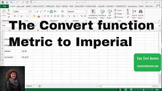 The Convert function in Excel Metric to Imperial [upl. by Valina847]