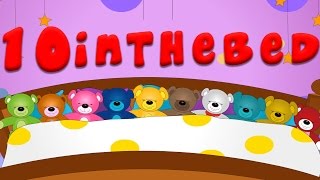 Ten in the Bed  Counting Song  Nursery Rhymes  Kids Songs  Teddy Bear Teddy Bear [upl. by Eslek]