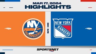 NHL Highlights  Rangers vs Islanders  March 17 2024 [upl. by Emerick]