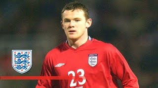 Wayne Rooneys England debut 2003  From The Archive [upl. by Annaitat]