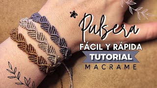 🔰 Cómo hacer PULSERA de HILO fácil y rápida PASO A PASO  DIY Easy Macrame Friendship Bracelet 48 [upl. by Jabez87]