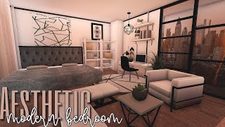 ROBLOX BLOXBURG Aesthetic Modern Bedroom  speedbuild ♡ [upl. by Arette36]