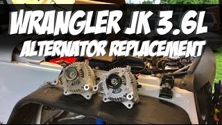 Jeep Wrangler JK 36L  Alternator Replacement [upl. by Allez876]