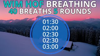 Wim Hof Guided Breathing Session  5 Rounds 40 Breaths Extreme No Talking [upl. by Einej633]