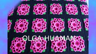 COLCHAS A CROCHET  TEJIDOS OLGA HUAMAN  MIX ALICIA DELGADO [upl. by Erihppas]