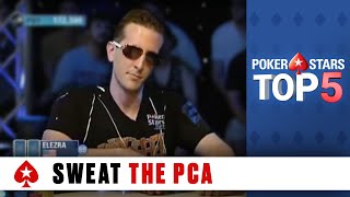 Sweat the PCA ♠️ Poker Top 5 ♠️ PokerStars Global [upl. by Aihsia]