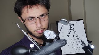 ASMR 1 Minute Medical Exam Cranial Nerve Eye Physical Dental And Ear Exam [upl. by Artenek]