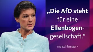 Sahra Wagenknecht und Alice Weidel diskutieren Welche Pläne haben BSW und AfD  maischberger [upl. by Leahcimdivad]