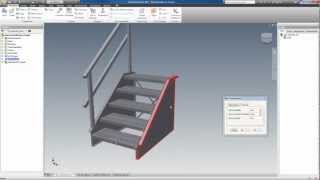 Autodesk Inventor Sheet Metal Stairway Configurator [upl. by Jeu]