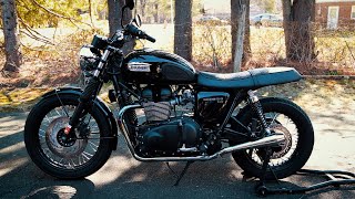 Triumph Bonneville T100  Custom Motorcycle Build [upl. by Talley]