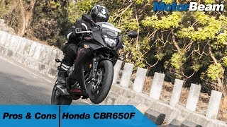 Honda CBR650F  Pros amp Cons  MotorBeam [upl. by Ardnohs223]