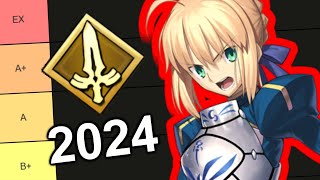 FateGrand Order – Saber Tier List 2024 [upl. by Ramor181]