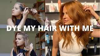 how I dye my hair copperred as a hairstylist step by step walkthrough formula amp more [upl. by Harold]