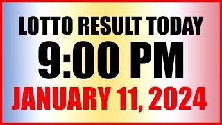 Lotto Result Today 9pm Draw January 11 2024 Swertres Ez2 Pcso [upl. by Janerich]