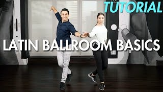 Basic Latin Ballroom Steps with Partnering Ballroom Dance Moves Tutorial  MihranTV [upl. by Hoy]