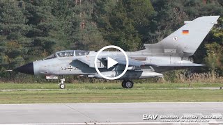 Panavia PA200 Tornado IDS  German Air Force 4325  takeoff at Manching Air Base [upl. by Anahsit]