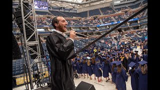 Internationally renowned singer Shulem Lemmer at YU Graduation 2021 [upl. by Akoyn510]