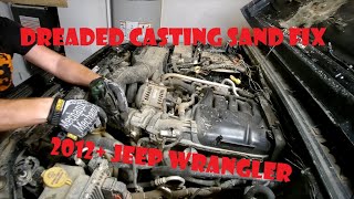 Jeep Wrangler JK CASTING SAND FIX Replacing Radiator and Heater Core [upl. by Oicanata512]