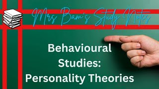 5 Personality theories summarised Biological Behavioural Psychodynamic Humanistic and Trait [upl. by Lallage395]