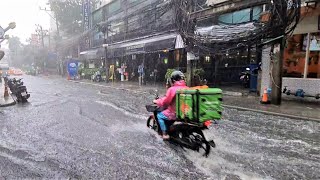 Bangkok Rainy Season Flooding Nana Plaza Sukhumvit Soi 4  Heavy Rain Walk [upl. by Otsedom]