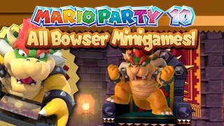 Mario Party 10  All Bowser Minigames Bowser Challenge Gameplay With GamePad Capture [upl. by Osmen]