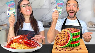 20€ A TESTA chi cucina il MENÙ MIGLIORE vs la MIA RAGAZZA [upl. by Svetlana]