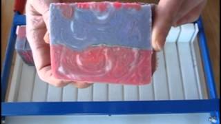 Cutting Elemental Swirl Soap [upl. by Wiese]