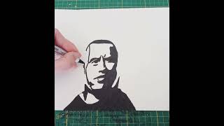 How To Draw The Rock Dwayne Johnson [upl. by Cordova]