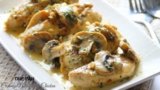 One Pan Creamy Mushroom Chicken [upl. by Buzzell288]