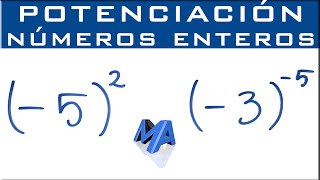 Potenciacion de numeros enteros [upl. by Lotsyrk]