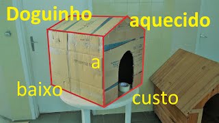 Casinha de cachorro com fita e papelão [upl. by Hembree919]