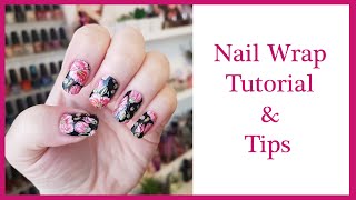 Nail Art Tutorial  Nail Wraps  Application and Tips  Lily amp Fox [upl. by Aipmylo]