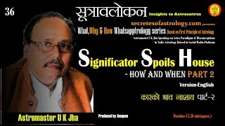 Significator Spoils House How and When  Part 2 by Astromaster U K Jha [upl. by Granese968]