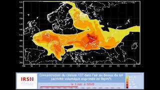 Expansion of radioactive cloud after Chernobyl disaster [upl. by Yniatirb]