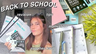 BACK TO SCHOOL advice tips  supplies haul [upl. by Priebe44]