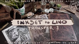 How to Transfer Inkjet Prints to Linoleum for Linocut  Digital Artwork Reference for Printmaking [upl. by Ramsey]