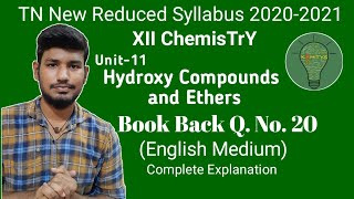 Class 12 ChemisTrY  Unit11 Book back QNo20  English medium  SaravananTK  Ed kehitys  Tamil [upl. by Buhler]