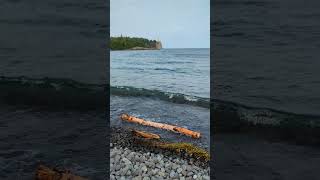 august 2024 lake superior pebble beach splitrock lighthouse peace waves [upl. by Arrac]