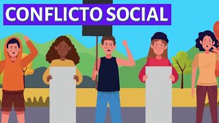 ¿Qué es un CONFLICTO SOCIAL y cuáles son sus causas Tipos y ejemplos🤜👊🤛 [upl. by Llerrod]